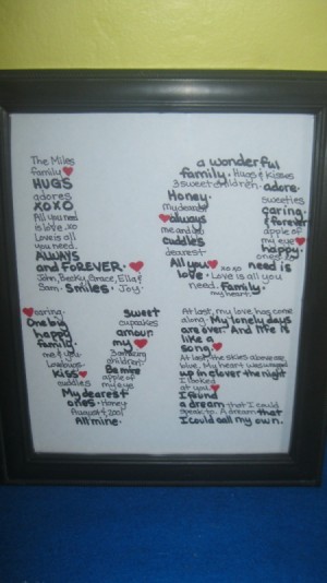 "Love" Letters Framed Art