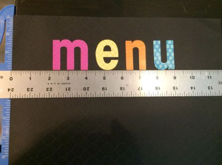 Dinner Menu Board and Meal Baskets