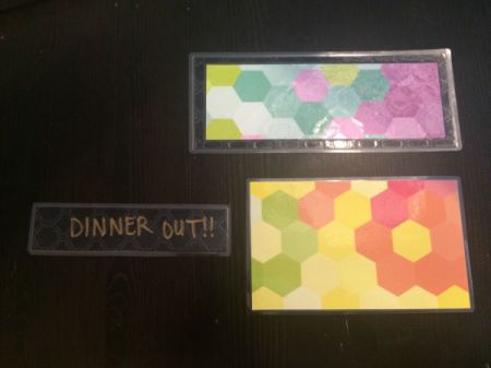 Dinner Menu Board and Meal Baskets