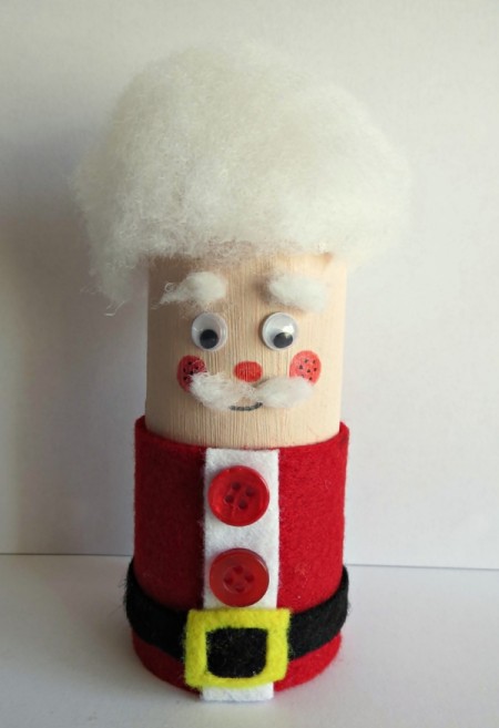Toilet Roll Father Christmas - adding a belt