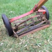 reel mower in pieces