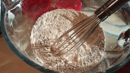 whisking dry ingredients