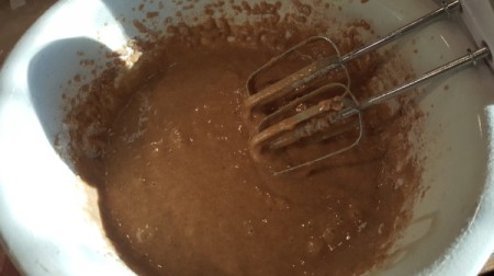 mixing batter