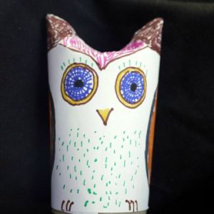 Easy Recycled Owl - finished owl