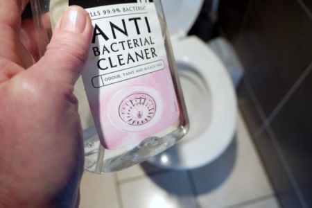 A packet of antibacterial cleaner.