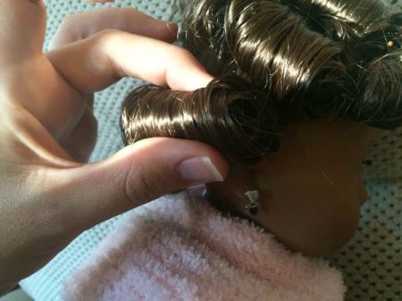Pin Curling an American Girl Doll's Hair