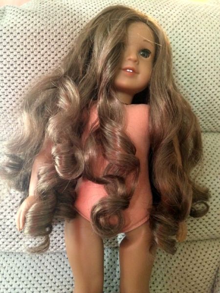 Pin Curling an American Girl Doll's Hair