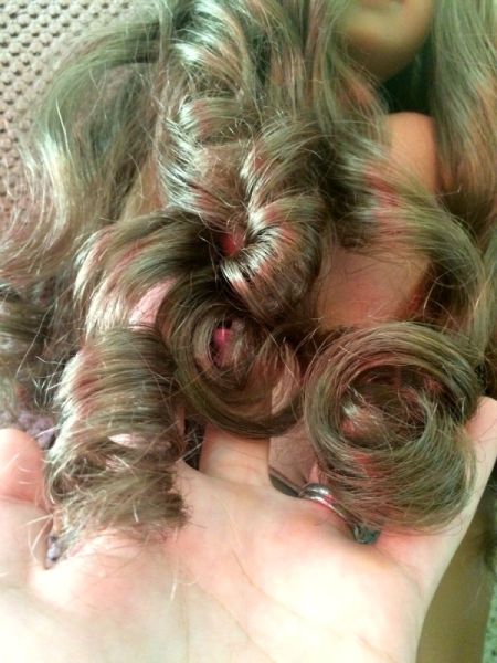 Pin Curling an American Girl Doll's Hair