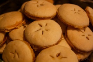 A heaping plate of apple pie cookies.