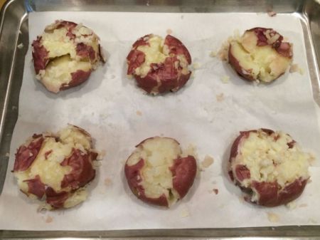 Cheesy Smashed Potatoes