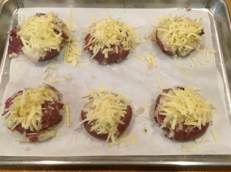 Cheesy Smashed Potatoes