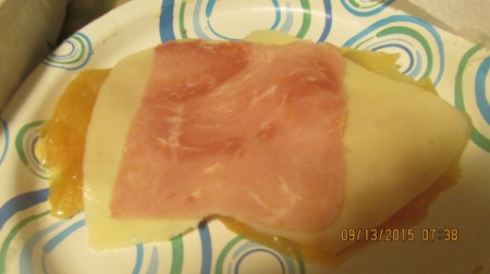 provolone & ham on chicken fillet