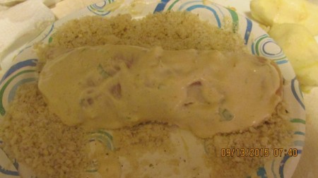 chicken roll up in crumb mix