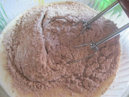 mixing batter
