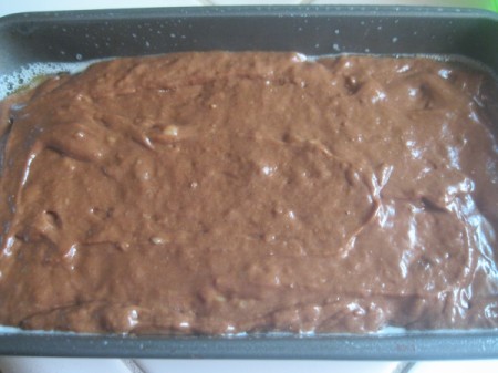batter in bread pan
