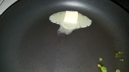 butter in pan