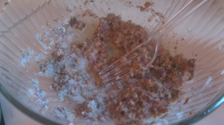 mixing meat balls