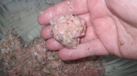 forming meatballs
