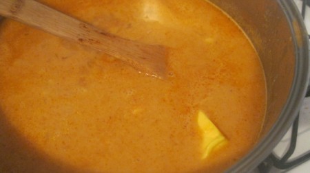 mixing soup