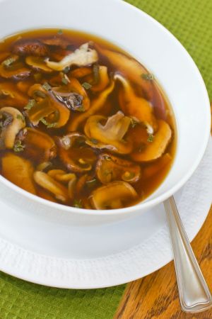 broth based mushroom soup