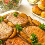 pork chops with apple compote