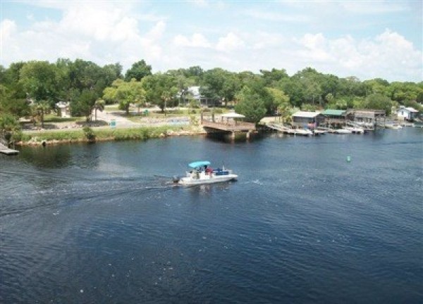 A boat on the Steinhatchee River.