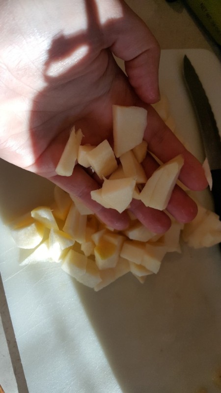 chopped apples