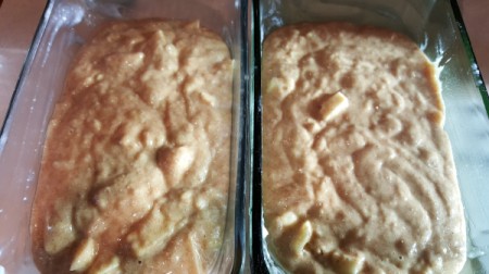 batter in bread pan