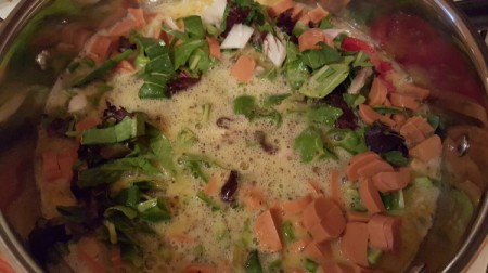 cooking eggs & other ingredients