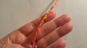 closeup of finished bracelet