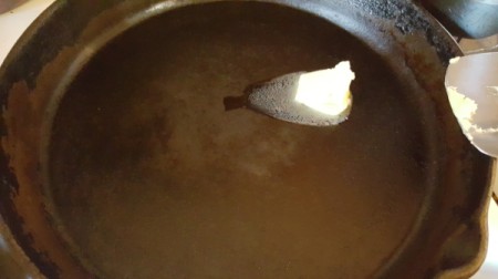 butter in pan