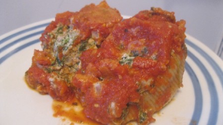 stuffed shell on plate