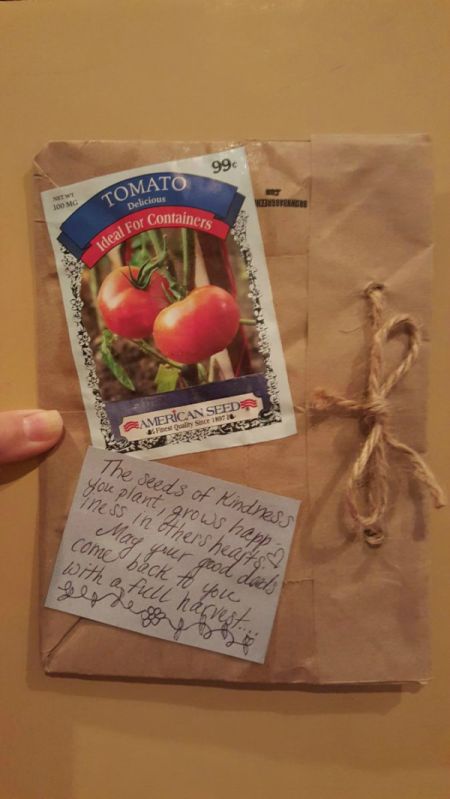 Front of the seed friendship card.