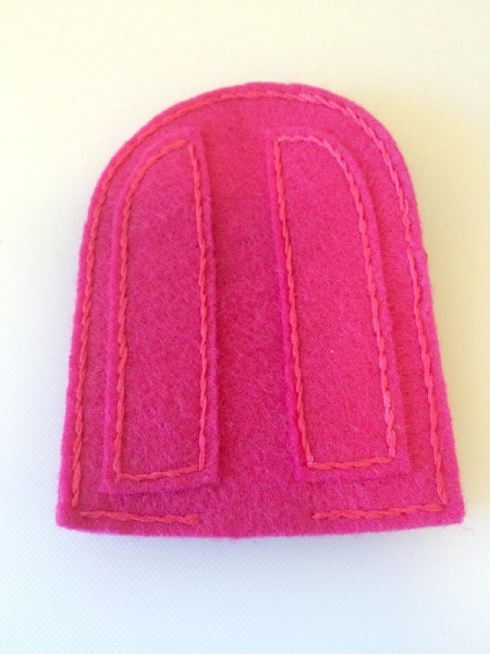 The felt sewing is completed.