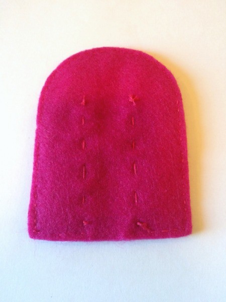 The back of the felt popsicle.