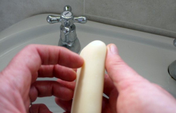 scraping soap under nails