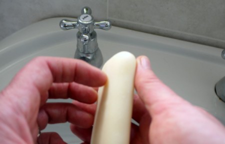 scraping soap under nails