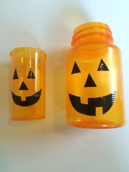 Pill Bottle Pumpkins