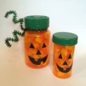 Pill Bottle Pumpkins