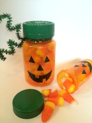 Pill Bottle Pumpkins