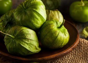 bowl of tomatillos