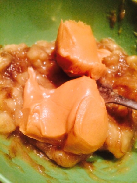 adding peanut butter
