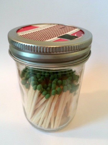 Mason Jar Match Dispenser