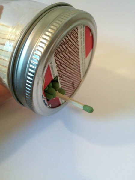 Mason Jar Match Dispenser