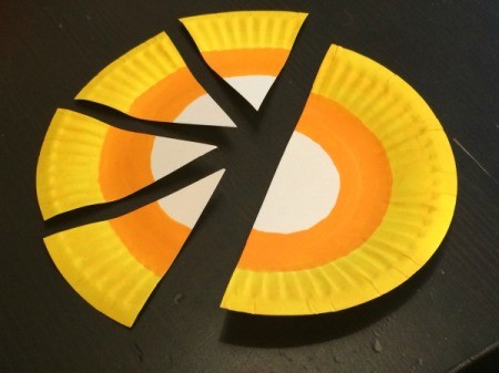 Paper Plate Candy Corn Garland