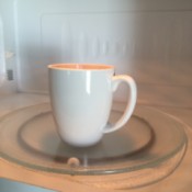 cup in microwave