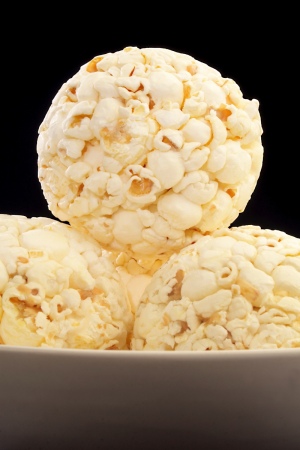 stack of popcorn balls