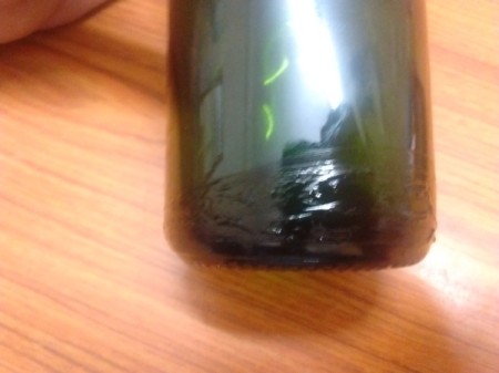 Yarn Wrapped Bottle Vase