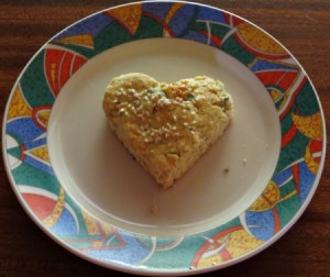 heart shaped scone