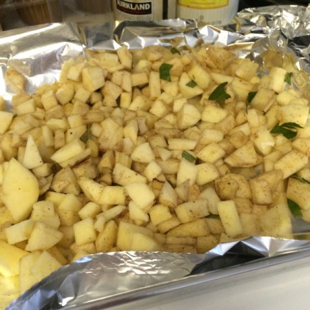 apples on foil